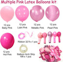 Pink Balloons Metallic Pink Balloon, 60Pcs 12Inch Chrome Deep Light Pearl Hot Pink Latex Balloons for Birthday,Wedding,Baby Shower,Galentines day Decorations — 7