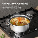 COOKER KING 7pcs Stainless Steel Cookware Set, Hybrid Pots and Pans Set — 6