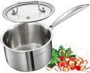 DELARLO Full-body Clad Tri-ply Stainless Steel 2 Quart Saucepan with Lid — 1