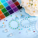 PAXCOO 1820Pcs Crystal Acrylic Beads Faceted Bicone Gem Beads for Jewelry Making (6 MM) — 5