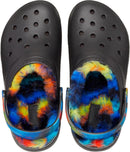 Crocs Kids' Classic Lined Kids Clog – Black/Multi — 3