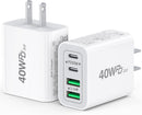 [2-Pack] 40W USB C Charger Cube Fast Charging Block Multiport Wall Plug photo 1
