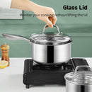 SLOTTET 1Qt & 2Qt Stainless Steel Sauce Pan Set with Lid,4 Pcs Non Stick Saucepan,Small Kitchen Pots,Induction… — 7