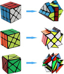 AHYUAN Speed Cube 3 Pack Magic Speed Puzzle Toy 3x3x3 Windmill 3x3 Axis V2 Fisher Toys Sturdy and Smooth Speed Cube Puzzles Toy for Kids and Adults — 4