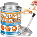 Super Glue with Brush (130ml) - All Purpose Strong Clear Adhesive, Waterproof Superglue Multi-Purpose Glue Gel for… — 1