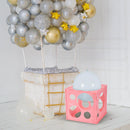 Auihiay Plastic Balloon Sizer Box Cube, Pink Balloon Sizer(2-10 Inch) | 14 Holes — 6