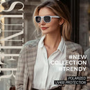 Sunier Polarized Sunglasses Men Women, Black Retro Square 100% UV400 Shades | A09-white Smoke ( Non Mirrored) | A Black Blue — 2