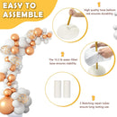 AerWo Balloon Arch Kit 9.35FT & 6FT, Free Bending Half Balloon Arch Stand with Base, Floor Gold Balloon Arch Frame Backdrop for Wedding Birthday Party Baby Shower Yard Lawn Home Christmas Decorations — 4
