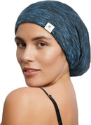 YANIBEST Slouchy Beanie Hat Satin Lined Sleep Cap Chemo Headwear Caps Blue — 2
