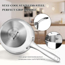Duxtop Tri-Ply Stainless Steel Saucepan with Lid, 3 Qt Induction Pot — 4