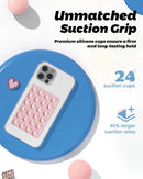 amBand Magnetic Suction Phone Mount for MagSafe Case, Silicone Octo Cup Buddy Sticky Grip Holder for iPhone, Removable Hands-Free Selfie/Video for TikTok Influencers, Women Gift, Light Pink photo 4