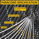 750Ib Reflective Paracord Rope,100' 200' 500' 1000', 11 Strand Parachute — 2