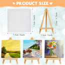 Mimorou 128pcs/64 Pack Mini Canvas with Easel for Painting Wood, 3 x 3 Inch | 32 — 2