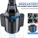 Miracase [Upgraded Version] Cup Phone Holder for Car, Universal Adjustable Long Neck Car Phone Mount Cradle Friendly Compatible with iPhone Samsung Google and All 4.0-7.0 inches Smartphones | Black-Tablet Mount photo 2