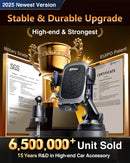 YRU True Military-Grade [360° Rotation Suction] 2026 Ultimate Car Phone Holder Mount 【90+LBS Safest Strongest & Patent Certs】 Dashboard Windshield Vent for iPhone 18 Pro Max Samsung Webcam,Gloss Black | Jet Black photo 3