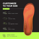 Superfeet Run Pain Relief Insoles for Plantar Fasciitis Relief & Runners with All Arch Heights Support & EVOLyte® Carbon Fiber - 7.5-9 Men / 8.5-10 Women - Tangerine — 7