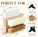 Enhon 5 Piece Suede and Nubuck Cleaning Kit with Brass & Nylon Brushes, 2 Suede Eraser, Microfiber Towel for Shoes, Boots, Bags, Jackets Long Lasting Care Solution — 2