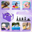 Electric Balloon Pump, Portable Electric Balloon Blower Machine Balloon Air Pump Dual Nozzle 110V 600W Balloon Inflator for Party Decorations | Purple — 7