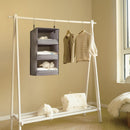 GRANNY SAYS 3-Shelf Hanging Closet Organizer, Foldable Storage, Gray — 6