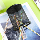 Ameceres 4 Packs Metal Pencil Cup Wire Mesh Pen Holder for Desk (Black) — 6