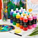 Shuttle Art Acrylic Paint, 24 Colors Acrylic Paint Bottle Set, 250ml/8.45oz Each, Rich Pigments, High Viscosity, Bulk for Artists, Beginners and Kids Painting on Rocks Crafts Canvas Wood | 8.45 Fl Oz (Pack of 24) — 8