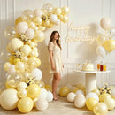 Blocesa Pearl Yellow and White Balloons Arch Kit Double Stuffed,Party Decor | Yellow White — 4