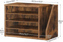 HOOBRO Mail Sorter, Literature Organizer with Adjustable Shelves, Paper Organizer for Office, Home, Wood Countertop File Holders, Mails, Magazines, Rustic Brown FG41WF01 — 3