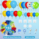 Amandir 153Pcs Blue Red Yellow Balloon Arch Garland Kit Different Sizes — 3