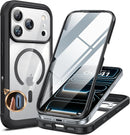 Miracase for iPhone 17 Pro Max Case 6.9" Full-Body Phone Case with Built-in Glass Screen Protector& Full Camera Protector, Camera Control [Magnetic with MagSafe] Drop Proof 17 ProMax Cover, Black — 1