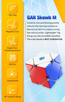 CuberShop GAN Skewb Magnetic Speed Cube (Standard Frosted Version), 2020 GAN Skewb M for Speed Cubing, Smooth & Fast Skewb Cube Puzzle Toy (Core Positioning System with 8 Magnets) — 2