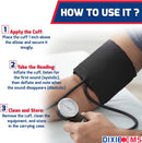 Dixie EMS Deluxe Aneroid Sphygmomanometer Blood Pressure Set W/Adult Cuff, Carrying Case and Calibration Tool - Black — 6