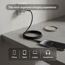 Statik MagStack Pro USB C to USB C Coiling Magnetic Charging Cable, 100W, Nylon Braided Tangle-Free Design, Magnetic Coiling, Data Transfer, Compatible with iPhone & Android, 3FT Black 4