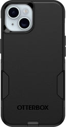 OtterBox iPhone 16e, 15, 14, & 13 Commuter Series Case - BLACK, slim & tough, pocket-friendly, with port protection (ships in polybag) — 2