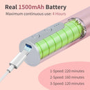 APRELM Rechargeable Electric Foot Callus Remover with 3-Sizes 120Pcs Sandpaper Discs, Professional 900RPM 3-Speed Control Aluminum Electric Foot File for Dead Skin (E3 Rose Pink) — 2