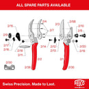 Felco F2 Pruning Shears – 9.25" Swiss-Made Garden Clippers for Professional Pruning | Hand Pruners for Gardening | Garden Tool Cutter with Precision Bypass Blade, Aluminum Body, Replaceable Parts — 6