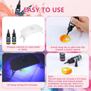 KISREL Transparent Colored UV Resin, 12 Colors 240g Hard Type UV Resin Kit — 4