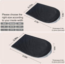 Heel Wedge Silicone Insoles, 2 Pairs 3 Layers Medial & Lateral Corrective Adhesive Shoe Inserts for Foot Alignment, Knock Knee Pain, Bow Legs, Osteoarthritis, Large, Black - LARGE(Black)-3 Layers — 5
