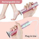 APRELM Rechargeable Electric Foot Callus Remover with 3-Sizes 120Pcs Sandpaper Discs, Professional 900RPM 3-Speed Control Aluminum Electric Foot File for Dead Skin (E3 Rose Pink) — 3