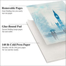 Ogfu Watercolor Paper Pad, 9"x12" Water Color Paper, 140lb/300gsm | Black | 9"X12" (Pack of 1) Pad — 3