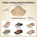 4 Pairs Heel Pads for Shoes High Heels, Inserts for Women Men, Heel Grips Liners Cushions, Protectors for Blisters Heel Pain and Slipping, Comfort Shoe Fillers for Sneakers (Beige Black) — 4