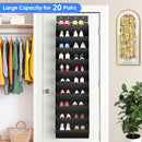 REGELETO 10 Tiers Large Size Over the Door Shoe Organizer Storage, Hanging Shoe Rack for Door with Deep Pockets, Fit 20 Pairs Shoe Organizer Holder for Sneakers and Boots (Black) — 2