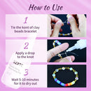 SZXTC 2 Pcs Clay Beads Bracelets Professional Elastic String Kont Fixing Drip, Keep Stretch String Braclet Stay Tied… — 3