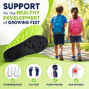 4D Cloud-Like Insoles for Kids & Youth - Memory Foam Shoe Inserts with Shock Absorption, Trim-to-Fit Arch Support for Healthy Development of Growing Feet (US Youth 5Y-6Y) - Black - US Youth 5Y-6Y/245mm — 2