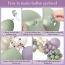 Amandir 173Pcs Dusty Green Purple Pink Balloon Arch Garland Kit — 4