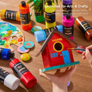 Shuttle Art Acrylic Paint, 15 Pack Acrylic Paint Large Bottle Set, 473ml/16oz Each, 14 Unique Colors and 1 More White, High Viscosity Art Paint for Artists, Beginner & Kids on Rocks Canvas WoodCeramic | 14+1 Colors | 16 Fl Oz (Pack of 15) — 6