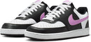 Nike Women's Court Vision Low Shoes - Black/Light Magenta/White — 2