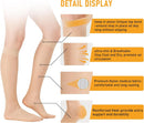 BSERA 2 Pairs Sheer Compression Socks for Women 15-20 mmHg Knee High | Beige Hearts | Large — 4