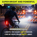 USB Rechargeable Bike Lights Set with Bell, LED Bicycle Front Rear Light — 3