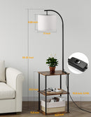 PARTPHONER Floor Lamp with Table, Night Stand with Lamp, Narrow Side Table with 3CCT LED Bulb, Small Coffee Table,… — 4