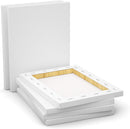 GOTIDEAL Stretched Canvas, 12x16 Inch Set of 6, Primed White - 100% Cotton Artist Canvas Boards for Painting, Acrylic Pouring, Oil Paint Dry & Wet Art Media | 12"x16" — 3
